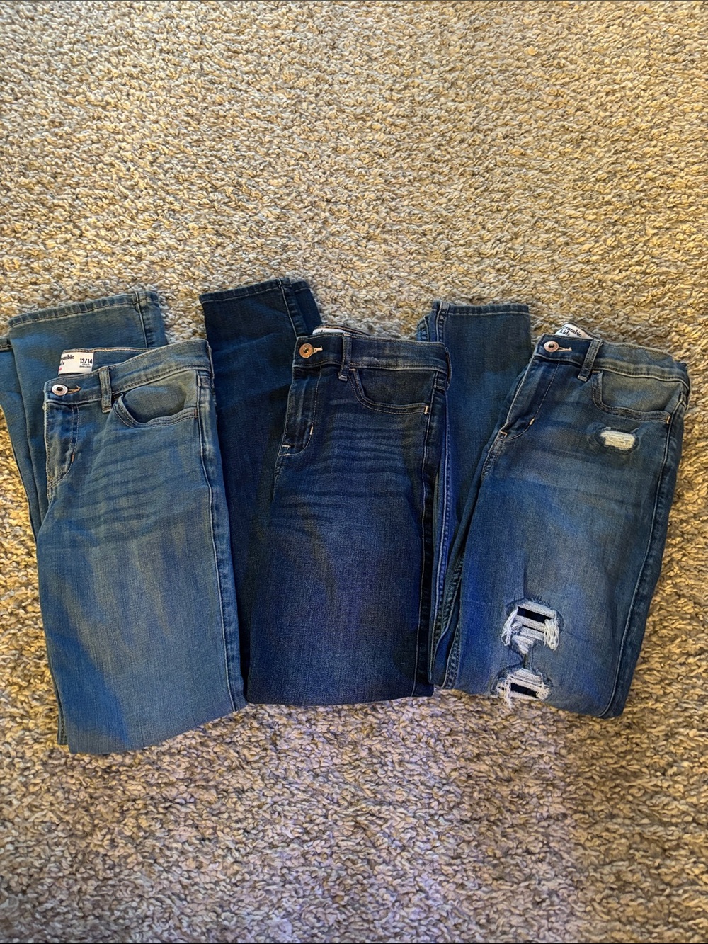 abercrombie kids Denim Jeans Pack in Various Blue Washes